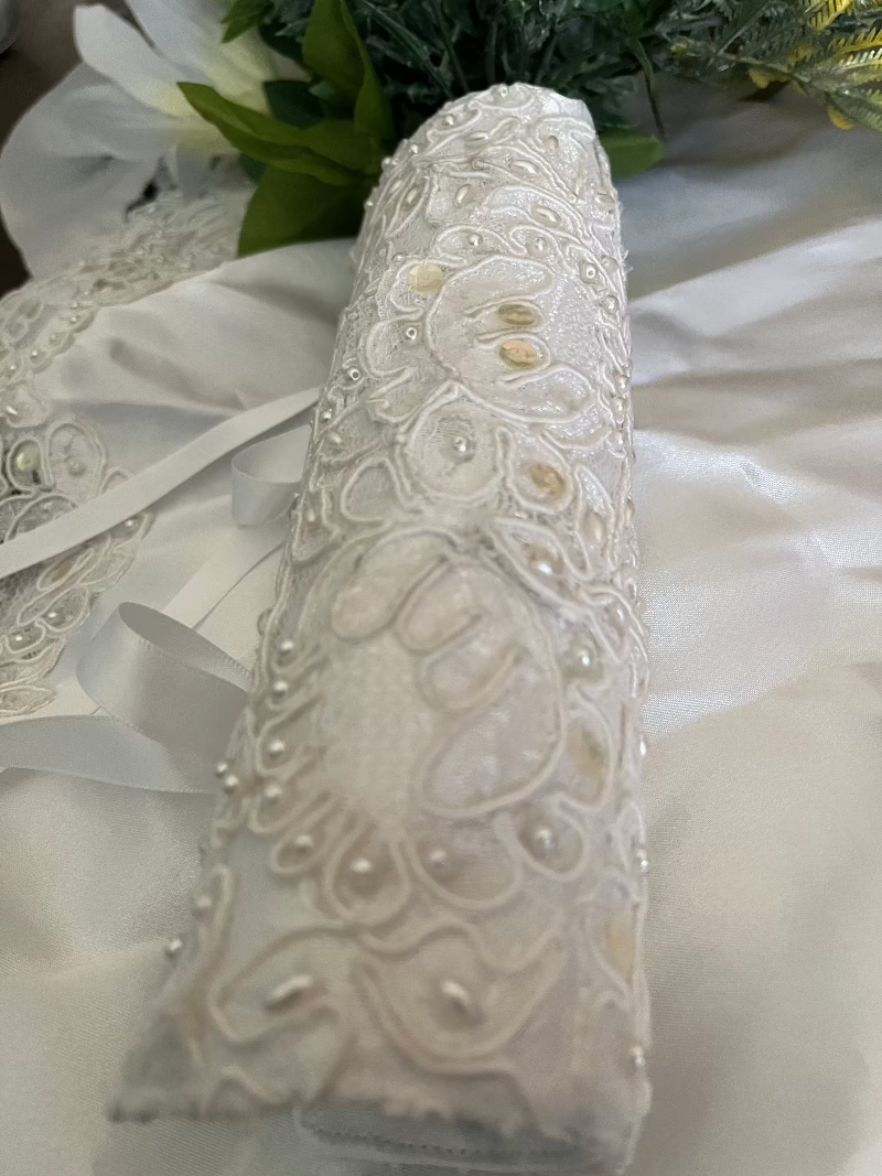 Keepsake Wedding Bouquet Wrap- Made From Mom's Wedding Gown