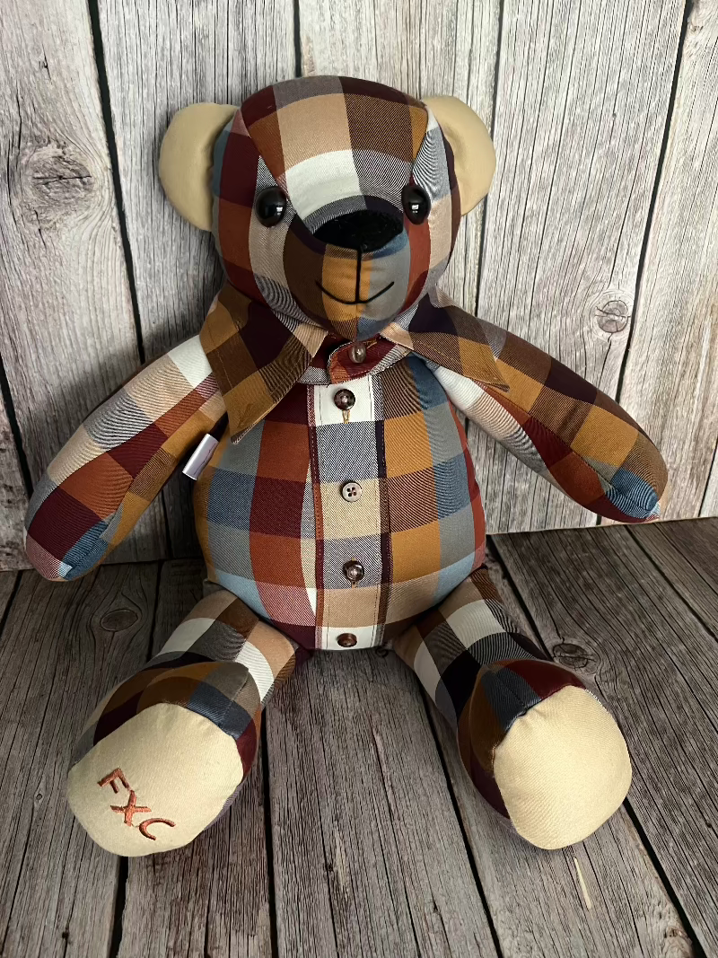 Keepsake Memory Bear Made From Love One's Clothes