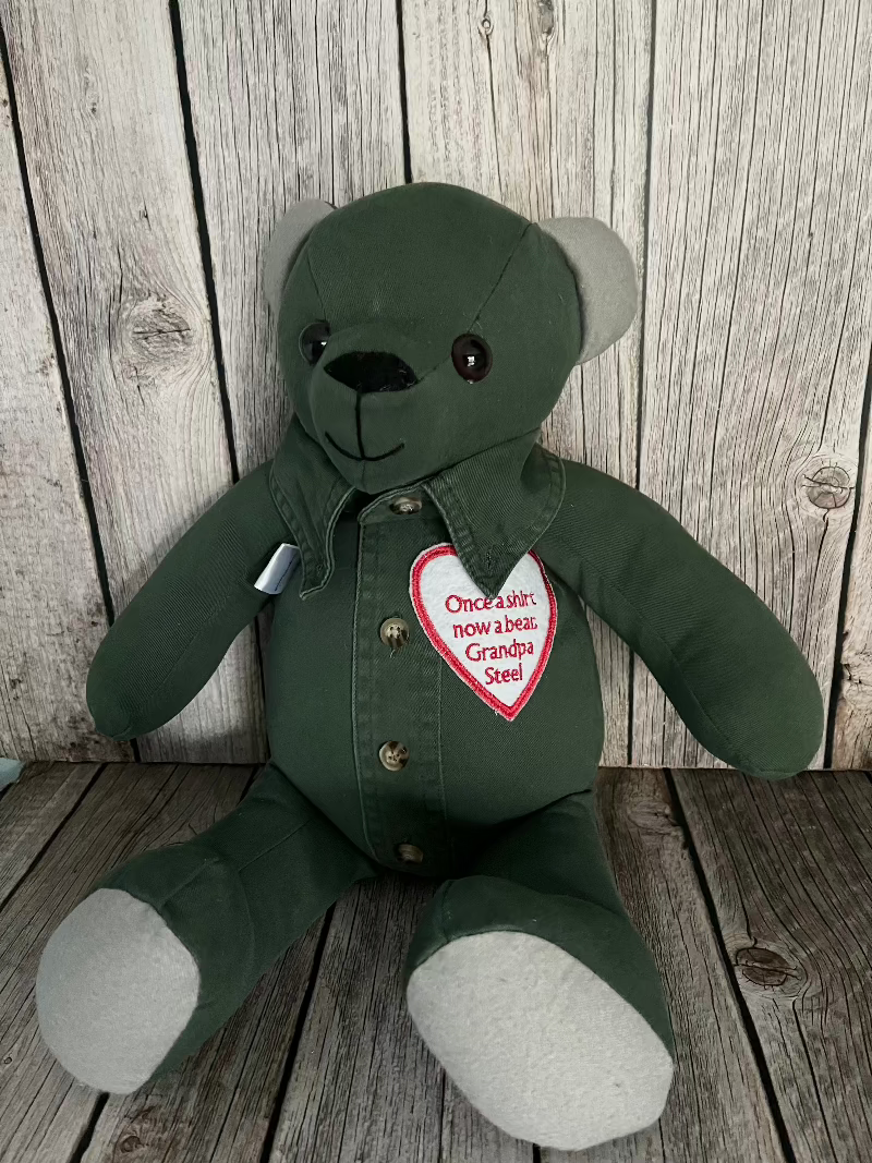 Keepsake Memory Bear Made From Love One's Clothes