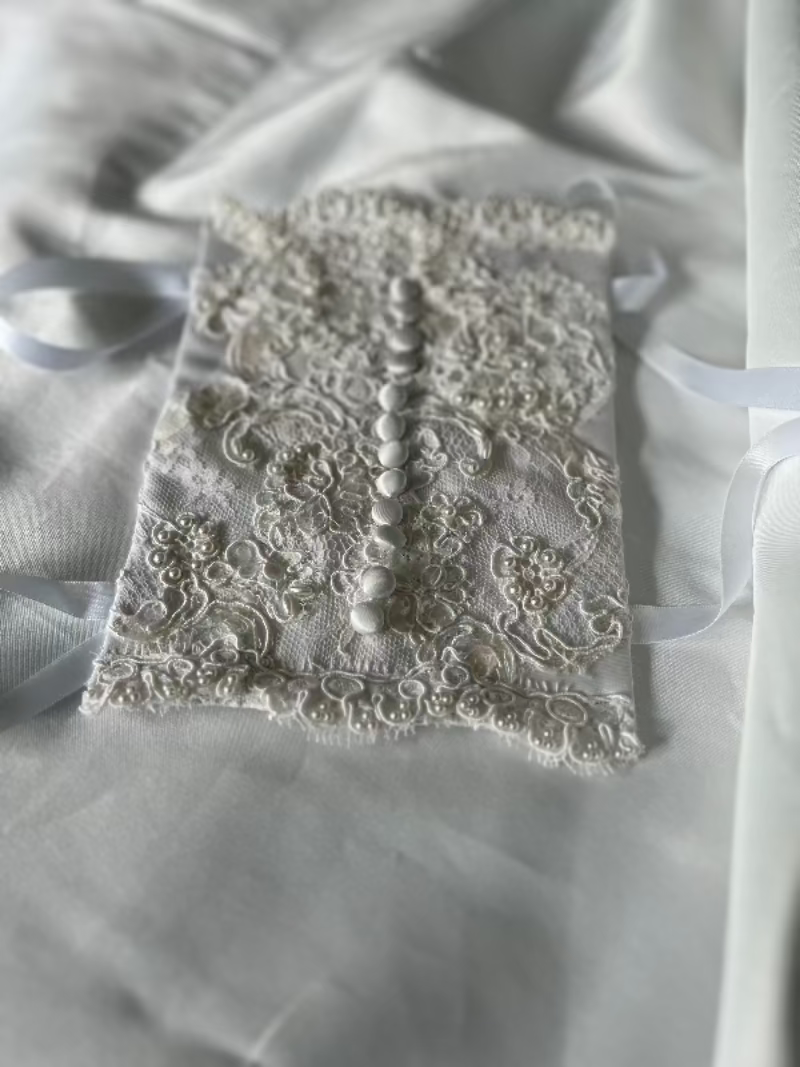 Keepsake Wedding Bouquet Wrap- Made From Mom's Wedding Gown