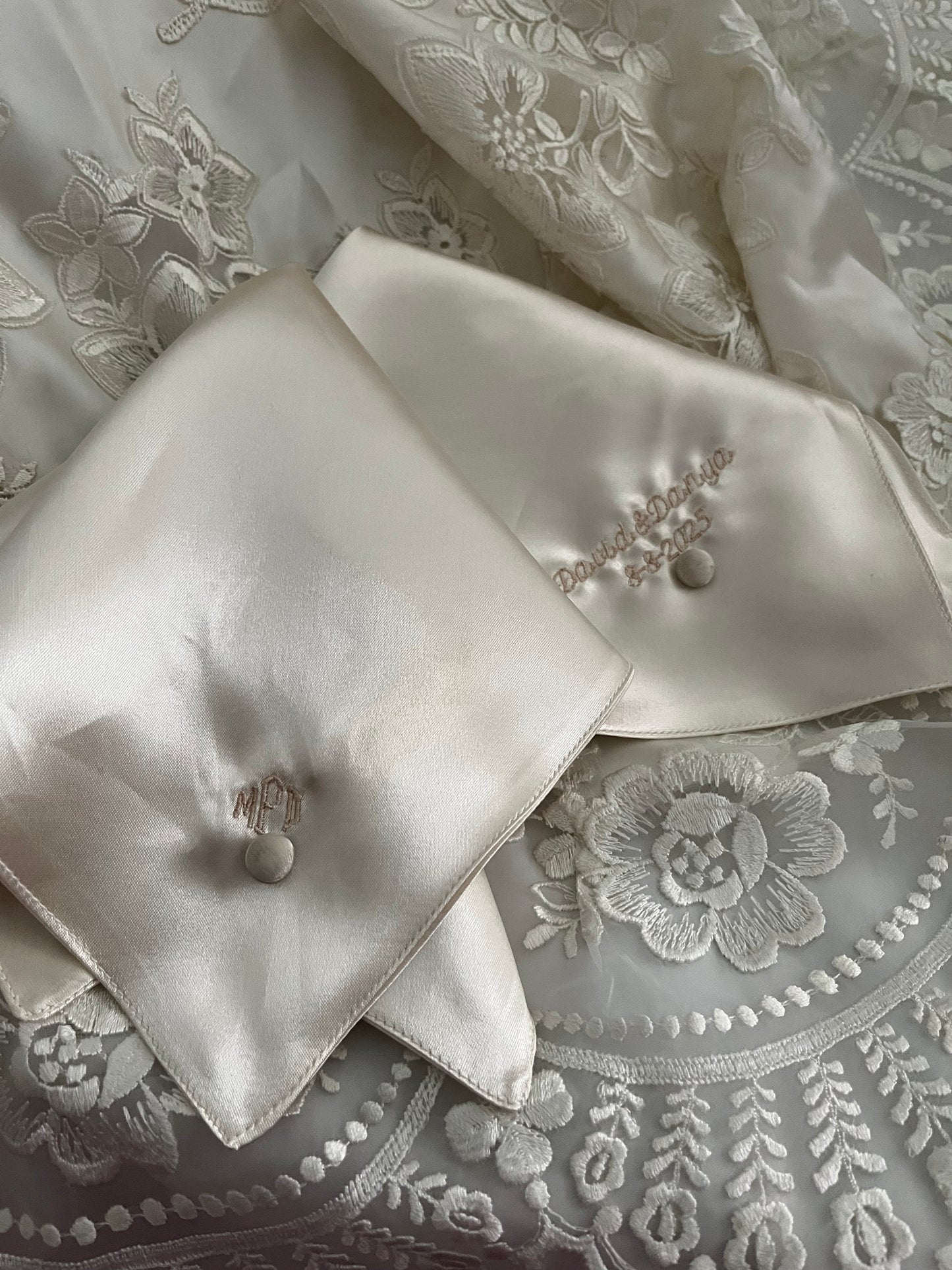 Keepsake Wedding Handkerchief-Made from Mom's Gown