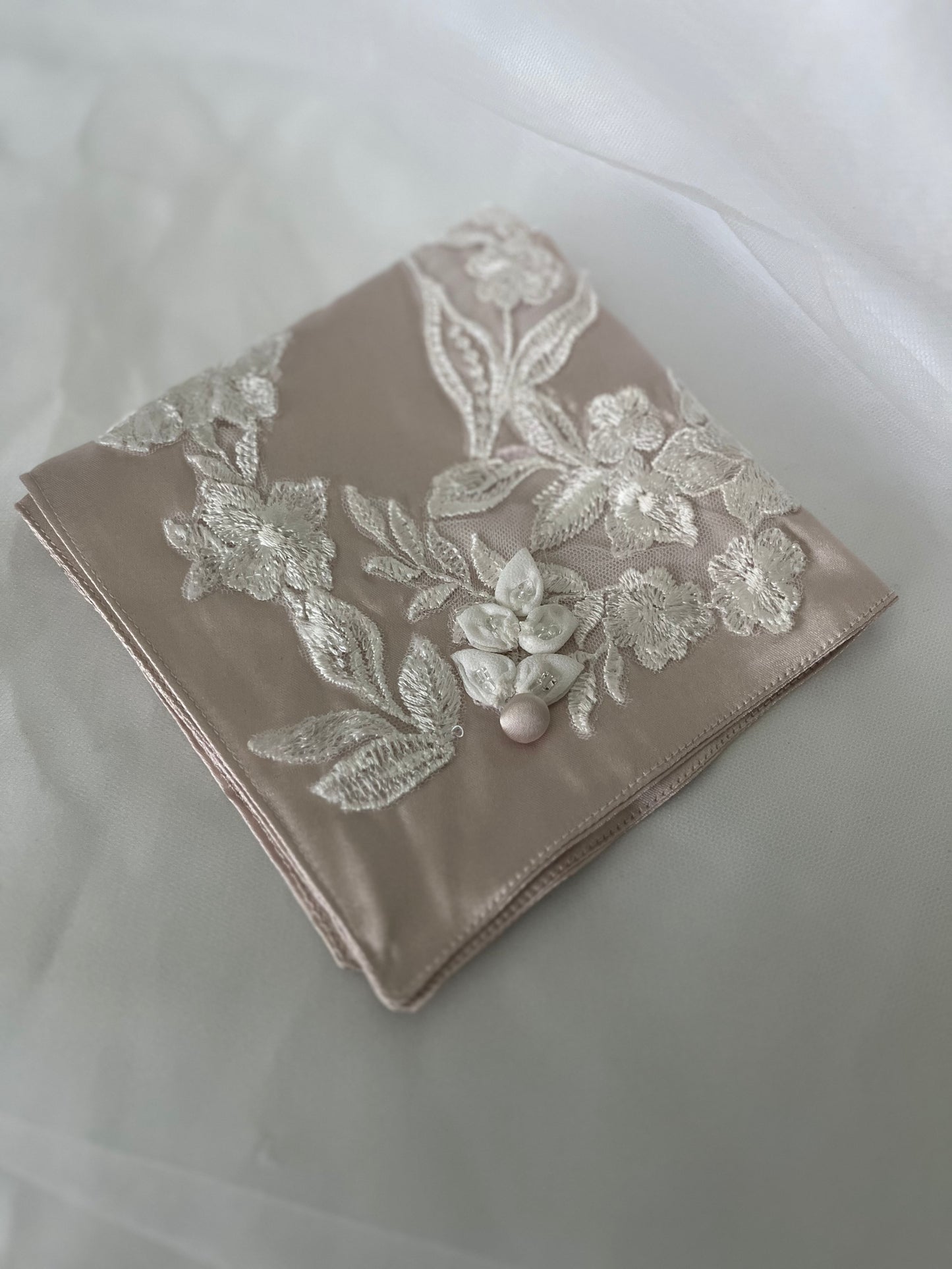 Keepsake Wedding Handkerchief-Made from Mom's Gown