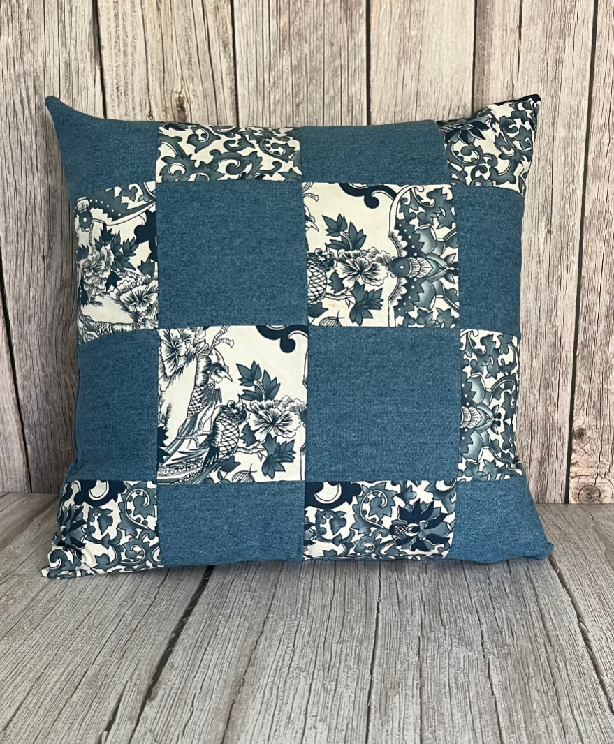 Keepsake Patchwork Pillow Made From Love One's Clothes